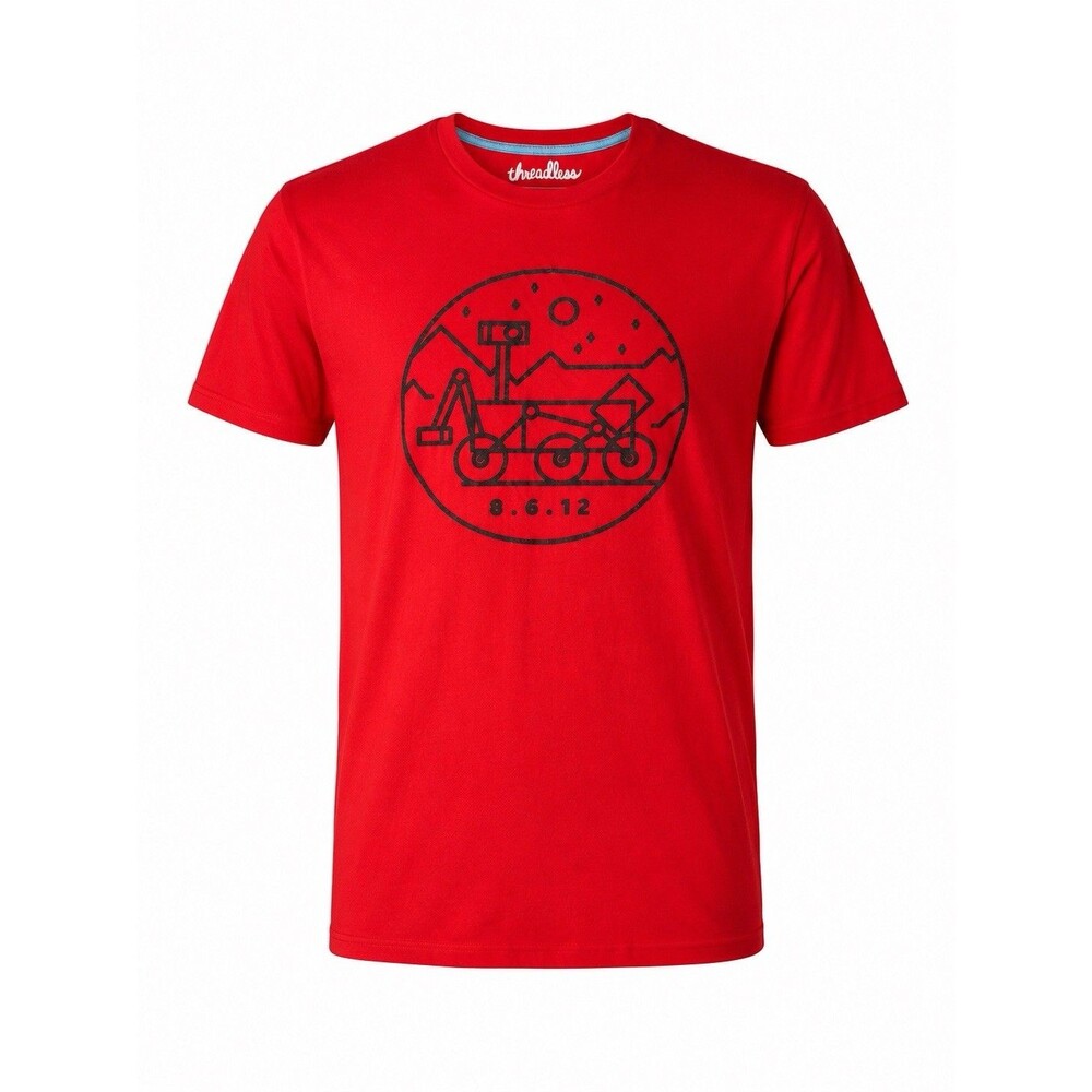 Threadless Mars Rover T Shirt Men’s Large Red Graphic Tee Space NASA Cotton